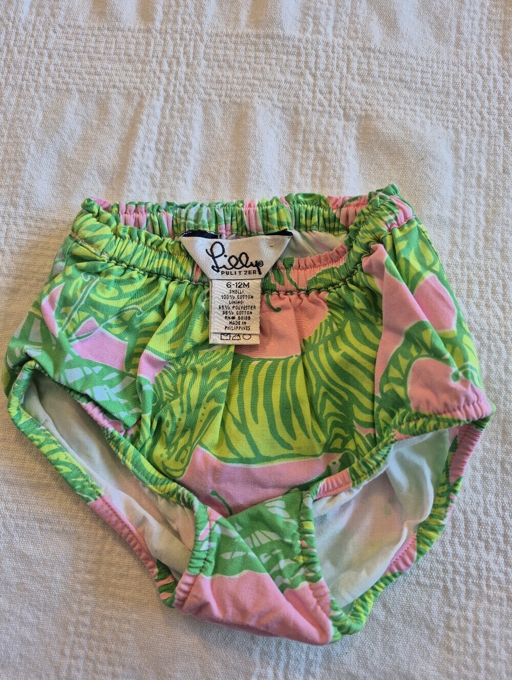 Lilly Pulitzer girls 6-12 months diaper cover only VGUC White Label